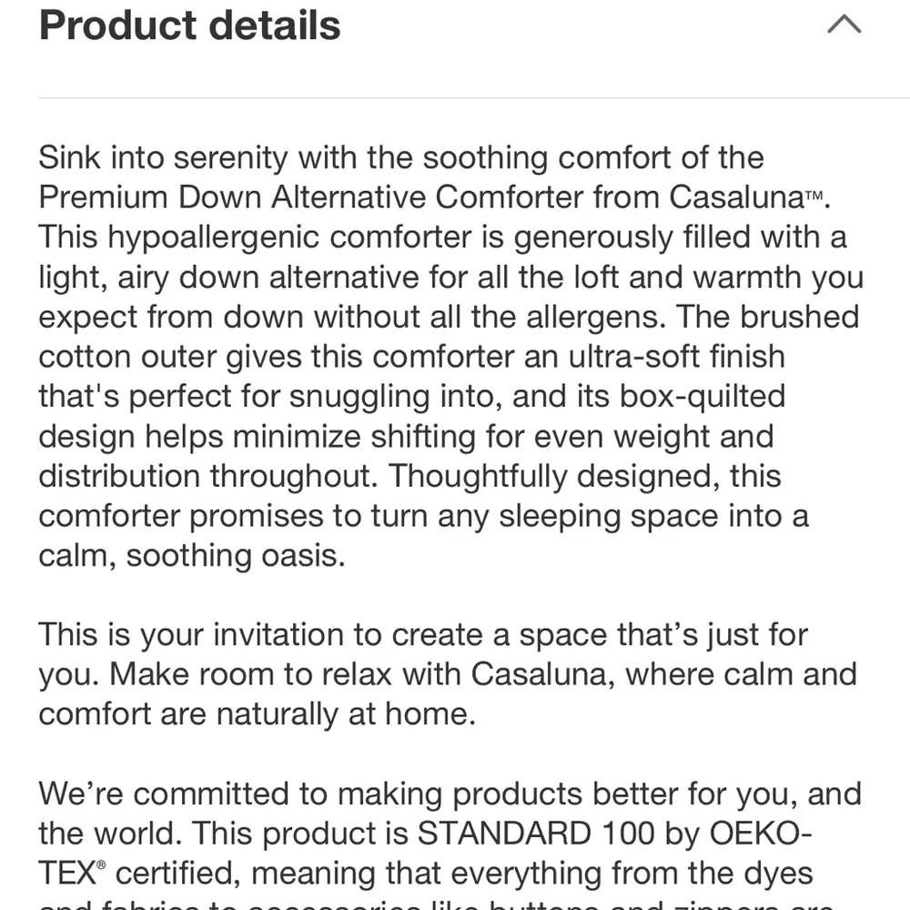 Casaluna F/Q Premium All Season Premium Down Alternative White Comforter